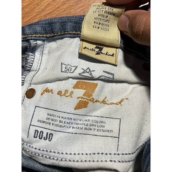 Vintage Y2K 7 For All Mankind Low Rise Dojo Flared Jeans - Picture 6 of 6